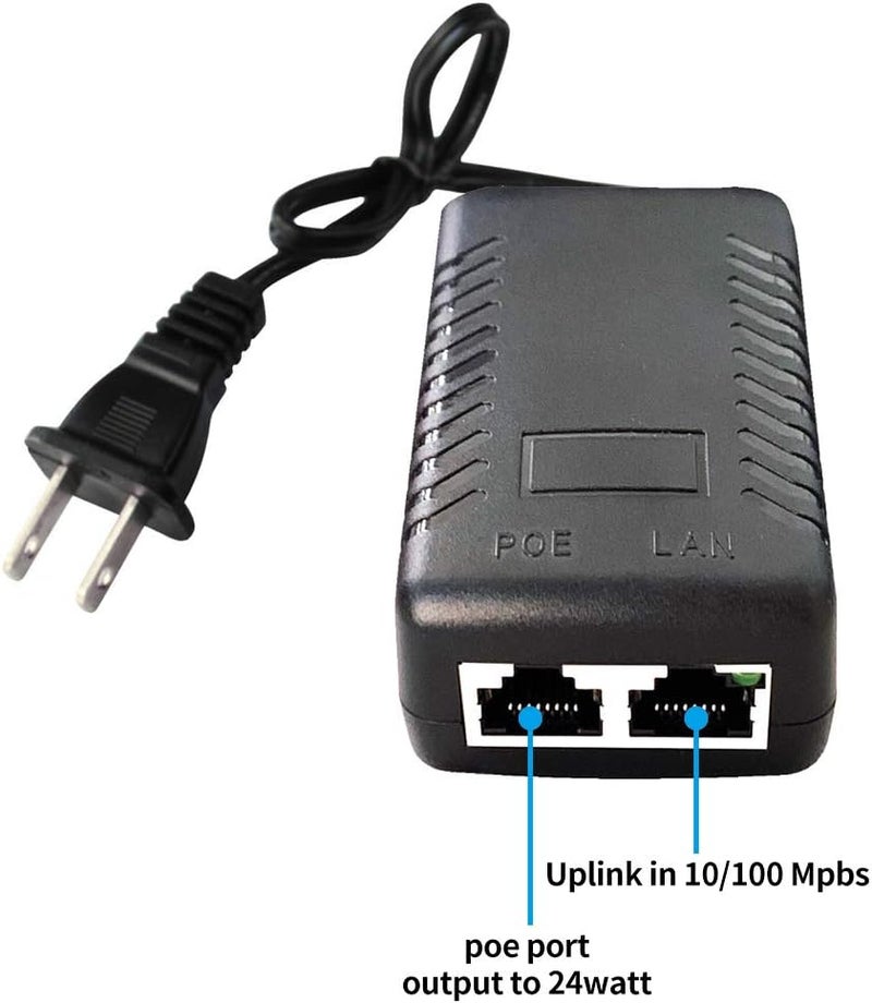 STEAMEMO 48V POE Injector Adapter Power Supply,10/100Mbps IEEE 802.3af Compliant, for Most Cisco/Polycom/Aastra Phones and More - Image 2